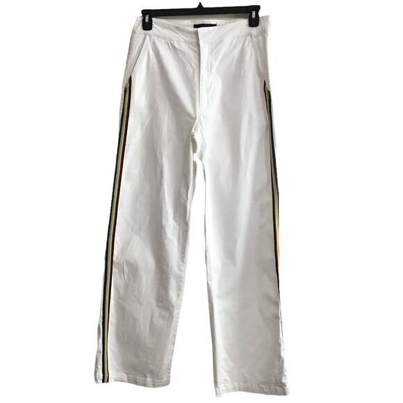 Rachel Roy White Kelly Wide Leg Trouser Pants Size 31 - Picture 3 of 16